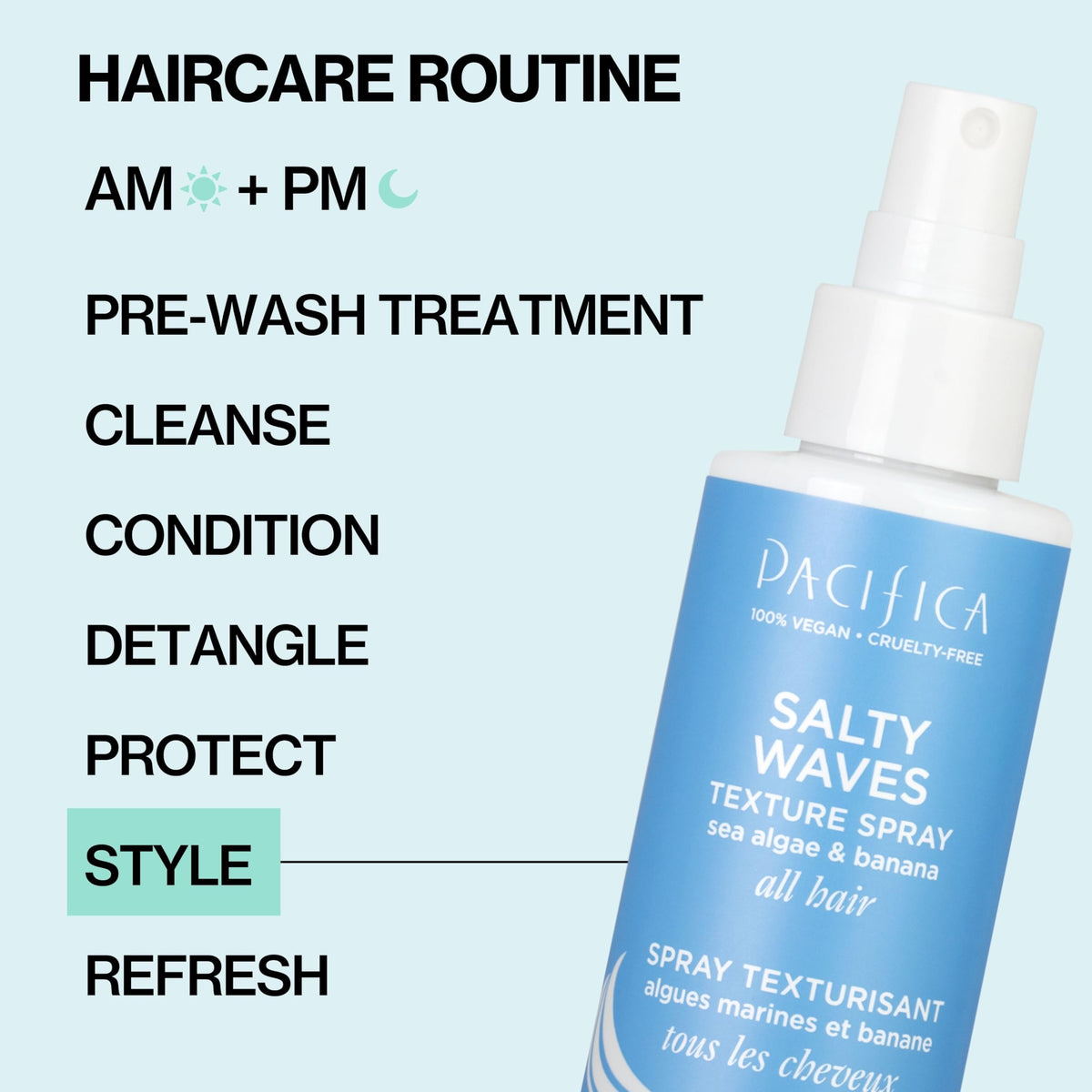 Sea algae and kelp ingredients used in Pacifica Salty Waves for mineral nourishment