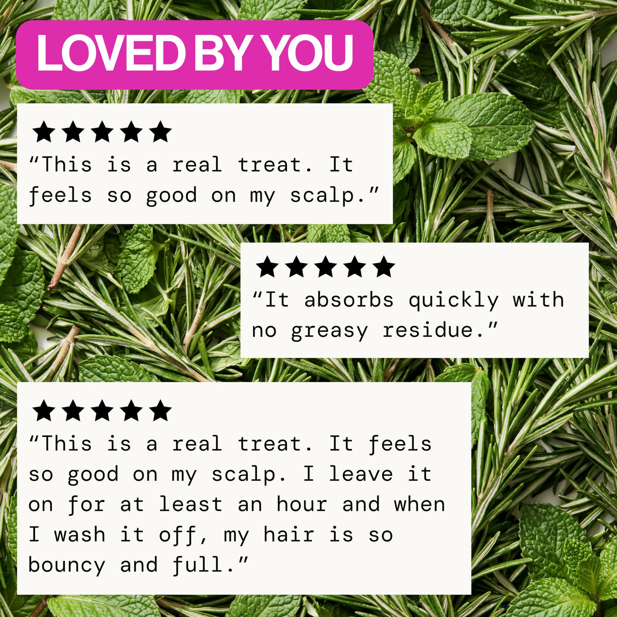 Pacifica Scalp Smoothie being massaged into scalp to soothe itch and flakes