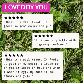 Pacifica Scalp Smoothie being massaged into scalp to soothe itch and flakes