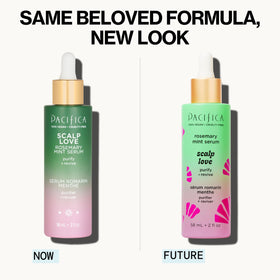 Pacifica serum dropper applying product to scalp highlighting soothing hydration