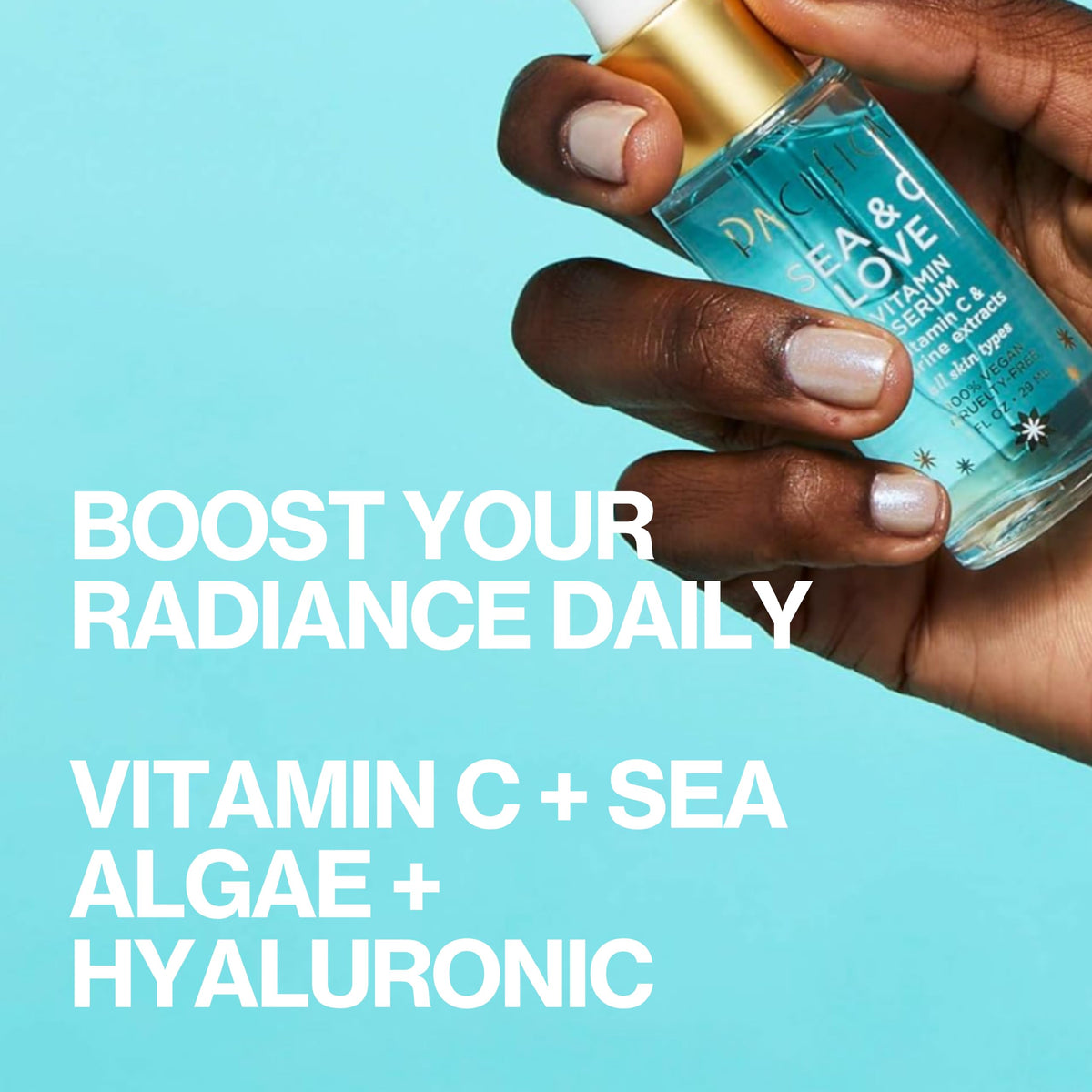 Pacifica dropper dispensing serum texture to show fast-absorbing hydration benefit