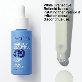 Hand holding drops to show Pacifica serum small-dose convenience and spreadability
