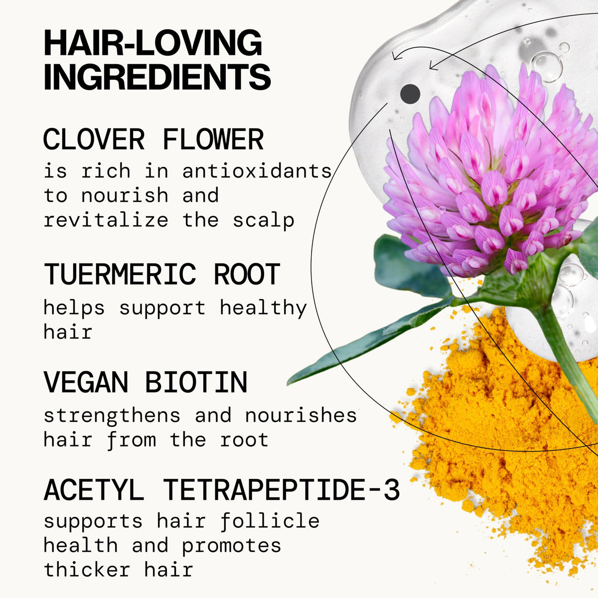 Pacifica serum applied to scalp to soothe and nourish roots