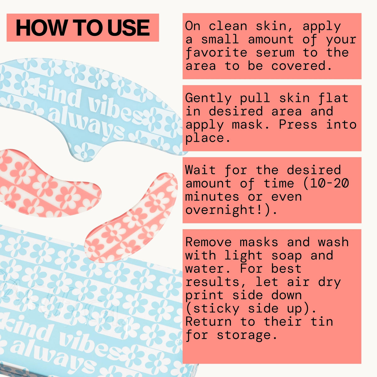 Pacifica storage tin open displaying clean masks and organized storage benefit