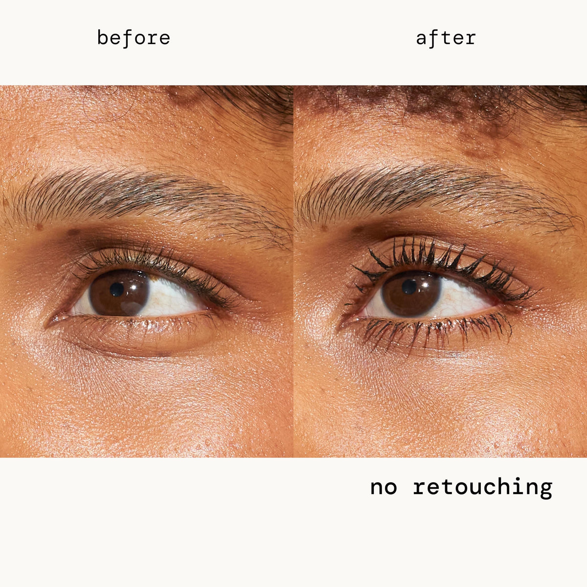 Pacifica Surf Lash applied on lashes showing length and definition benefit