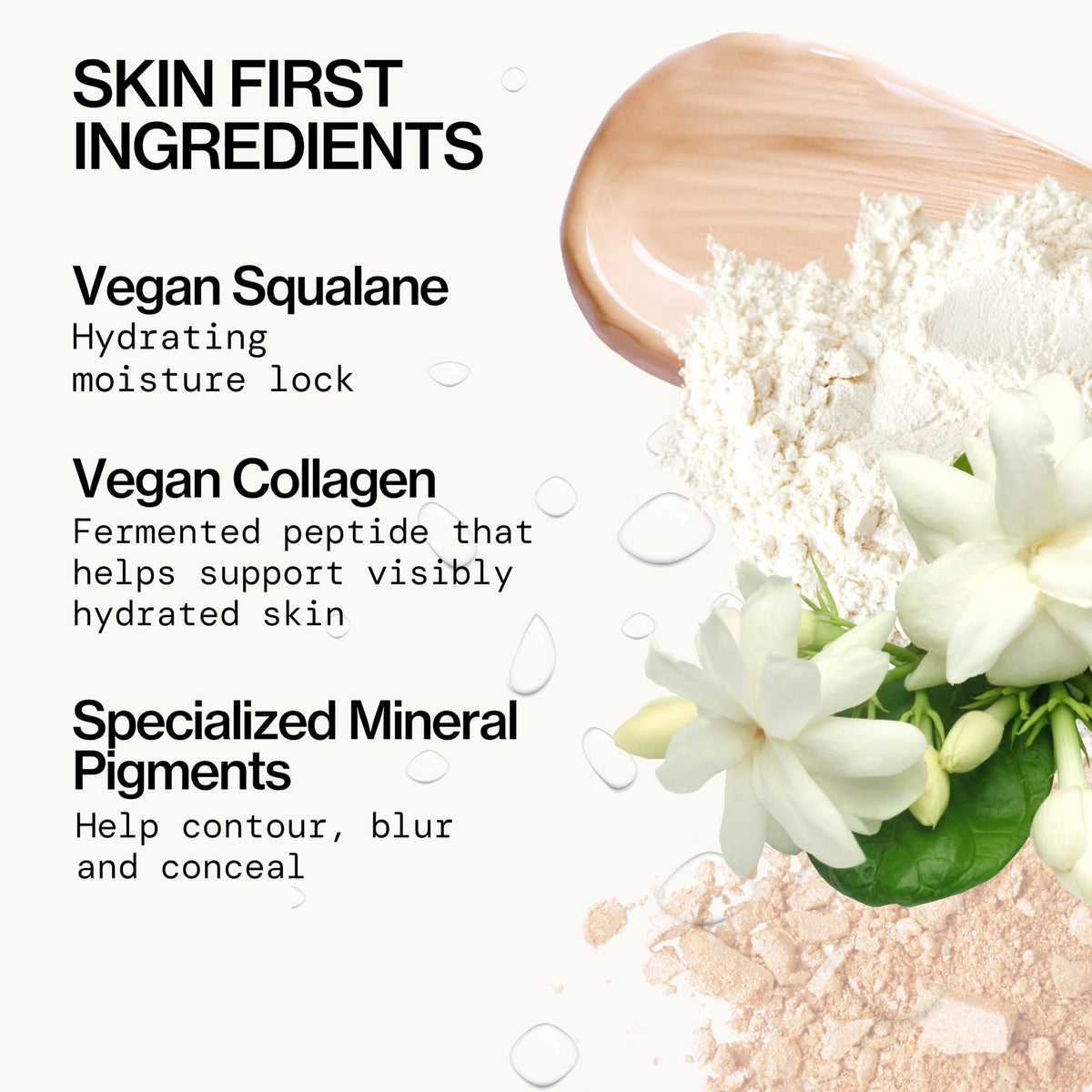 Pacifica creamy texture closeup showing blendable formula for smooth finish