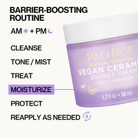 Pacifica under makeup application showing compatibility and non-pilling benefit