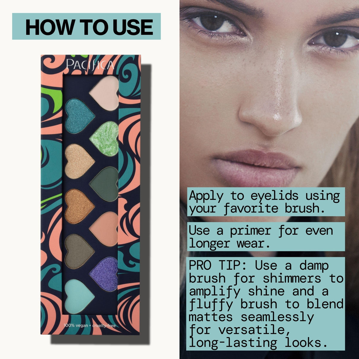 Pacifica texture close-up with cocoa butter swirl for extra smooth application