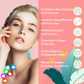 Pacify patches on model forehead showing discreet wear and smoothing effect