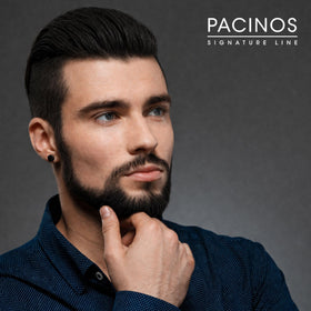 Pacinos powder being applied in hand for instant volume and oil control