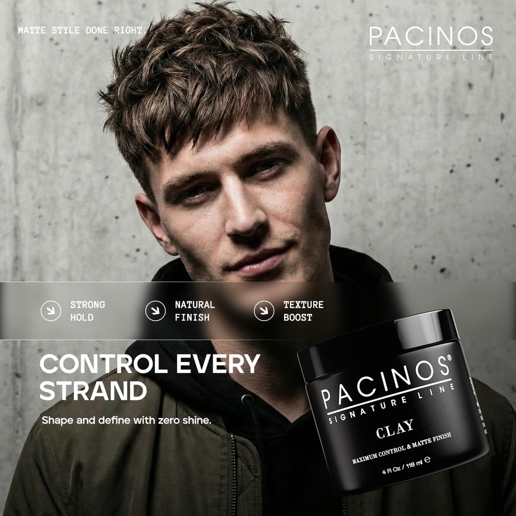 Applying Pacinos clay with fingers delivers precise styling control