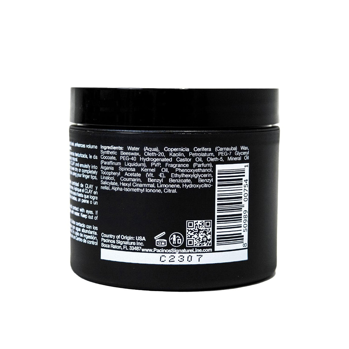 Using Pacinos clay on dry hair for volume and long-lasting shape