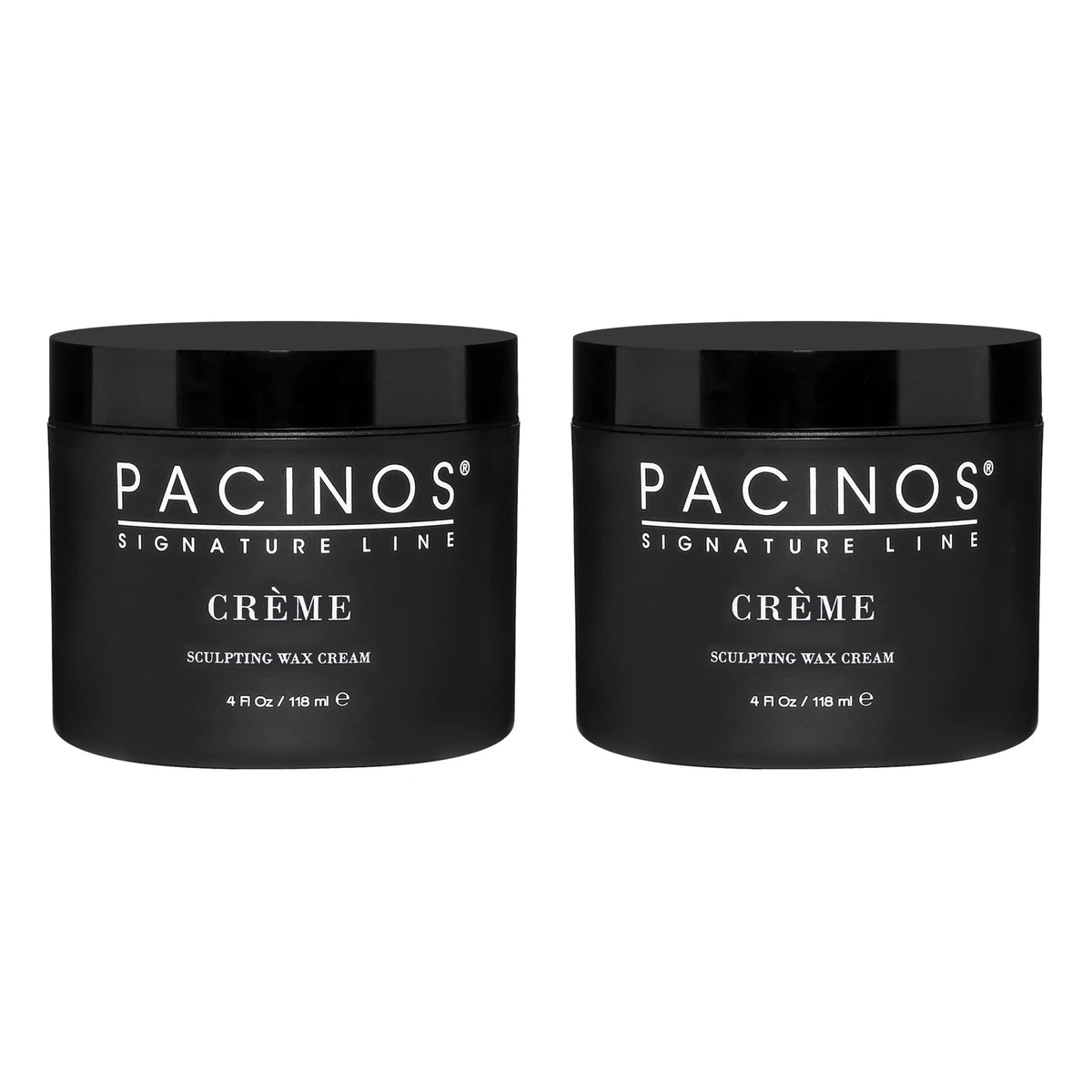 Pacinos jar front view showing product and brand for confident styling