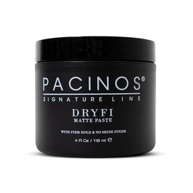 Pacinos front packaging showing product and matte benefit