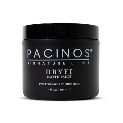 Pacinos front packaging showing product and matte benefit