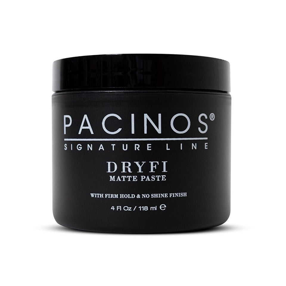 Pacinos front packaging showing product and matte benefit