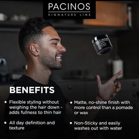 Pacinos open paste texture highlighting easy-to-work formula