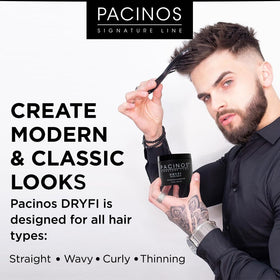 Pacinos styled hair showing matte texture and natural separation