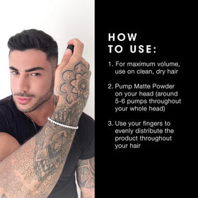 Pacinos styled quiff in salon creating matte texture and defined shape