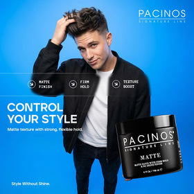 Pacinos jar held in hand illustrating compact 4 fl. oz. travel-friendly size