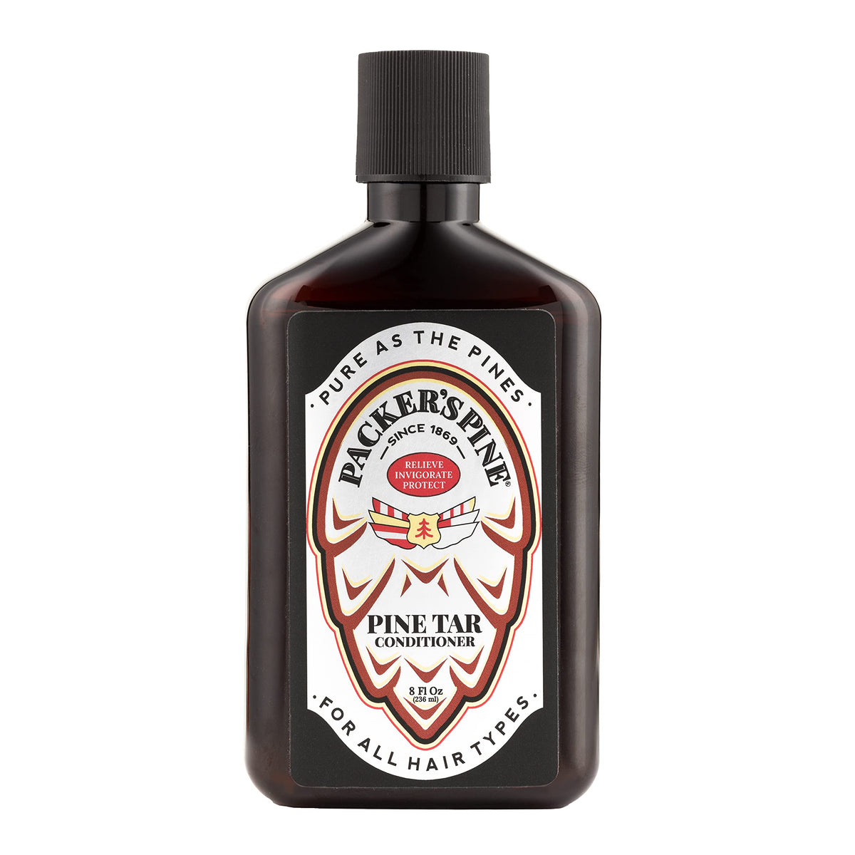 Packer's Pine conditioner front label showing product and brand benefit