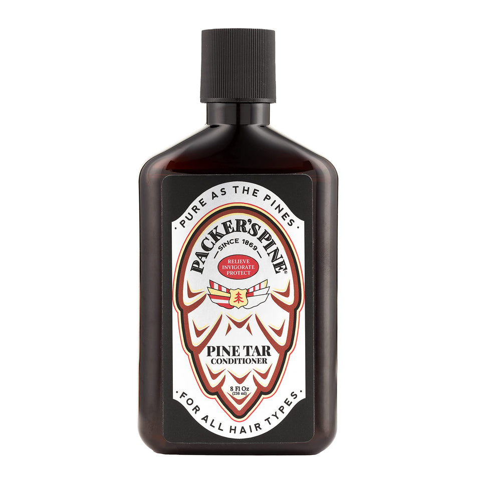 Packer's Pine conditioner front label showing product and brand benefit