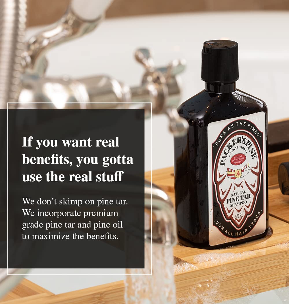 Packer's Pine back label image displaying ingredients and clarity benefit