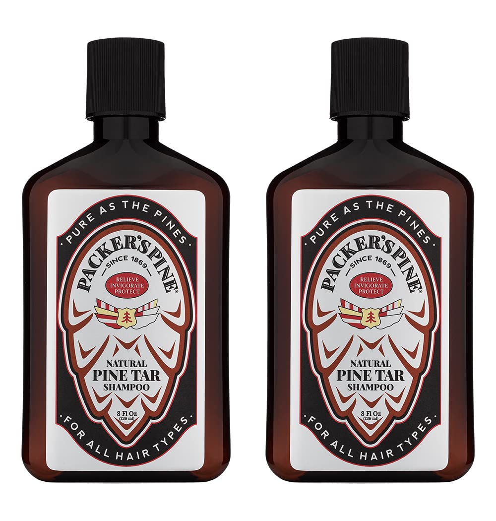 Packer's Pine front packaging showing rugged two-pack and pine label, clear benefit