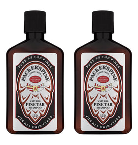 Packer's Pine front packaging showing rugged two-pack and pine label, clear benefit