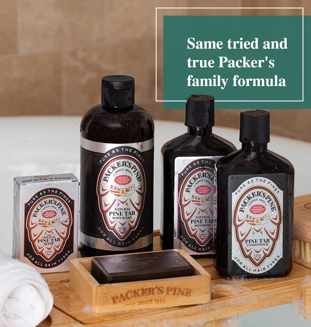 Packer's Pine three bars stacked ready for travel and everyday use benefit