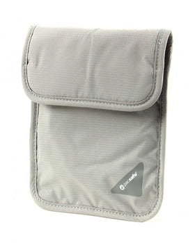 Pacsafe Coversafe X75 front view showing slim concealed pocket and zipper benefit of discreet security