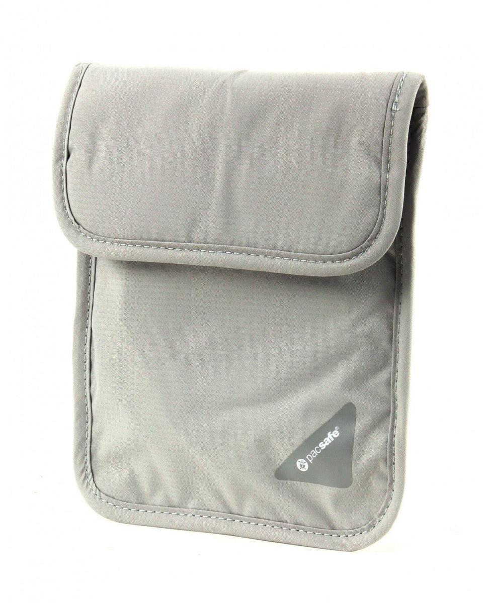 Pacsafe Coversafe X75 front view showing slim concealed pocket and zipper benefit of discreet security