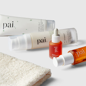 PAI The Anthemis next to ruler size comparison showing compact 50 mL travel-friendly