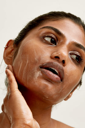 PAI SKINCARE cleanser in a bathroom routine illustrating soothing daily use