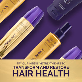 Pai-Shau bottle on bathroom shelf in lifestyle setting for daily hair routine