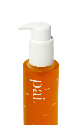 PAI SKINCARE pump dispensing lightweight oil texture for gentle cleansing
