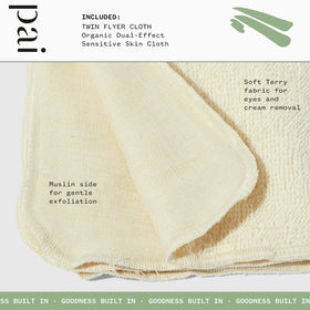PAI SKINCARE muslin texture close-up showing gentle exfoliation surface