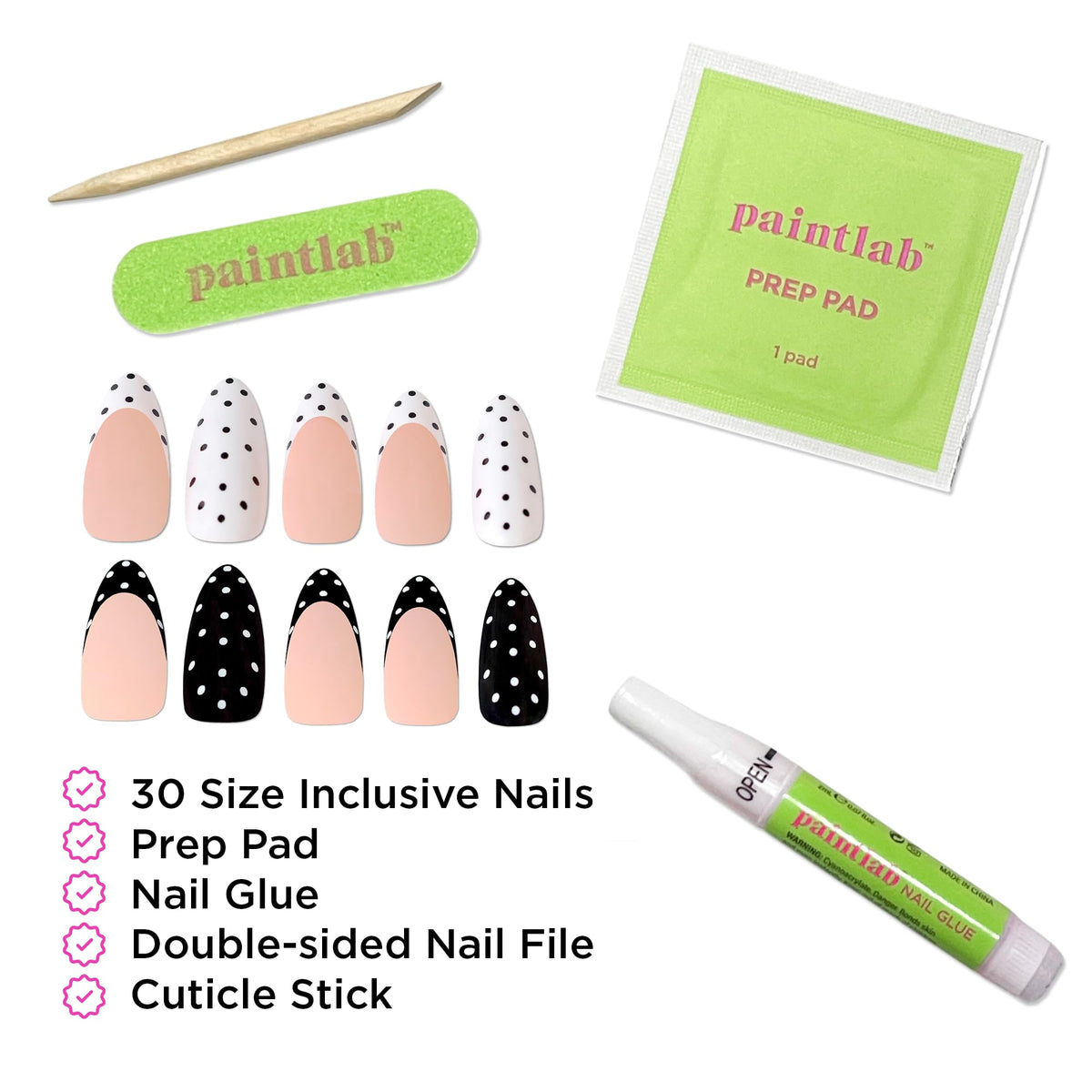 PaintLab display of 15 sizes to choose correct fit for each finger