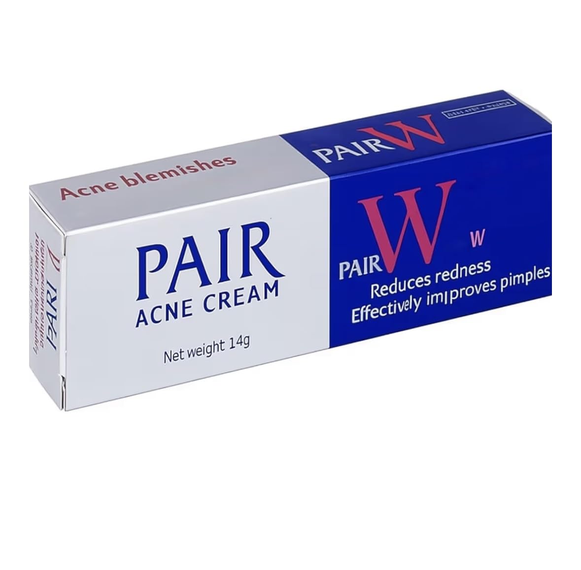 PAIR Acne Treatment Cream applied to a spot showing targeted blemish treatment