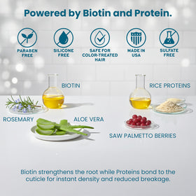 Paisle Botanics before and after hair comparison showing fuller volume