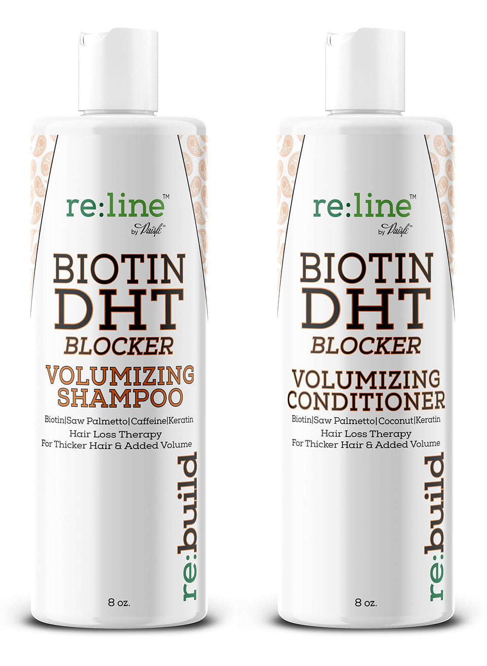Paisle Botanics front packaging showing volumizing duo and benefits