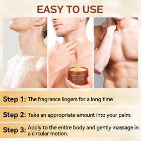 Paistely used after shower in men's routine conveying fresh scent and hydration benefit
