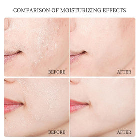 pakmee neck décolletage application showing multi-area moisturizing benefit