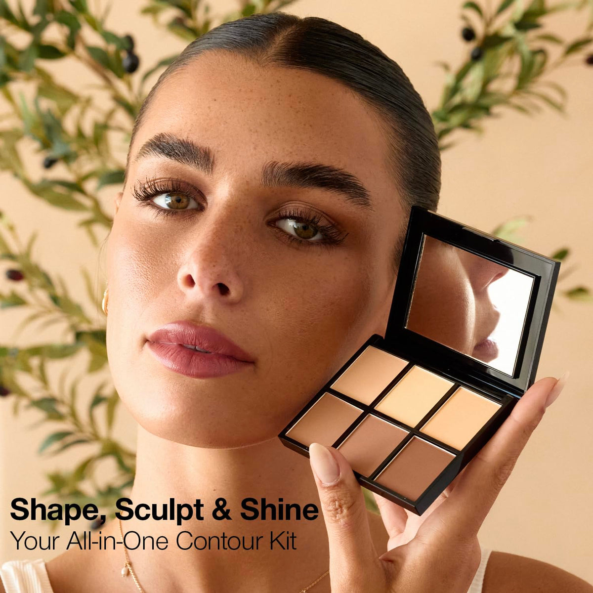 Palladio palette being applied with brush demonstrating easy blending and natural finish benefit