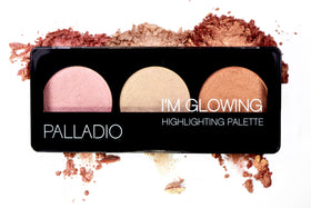 Palladio compact held in hand to show scale and travel-friendly convenience