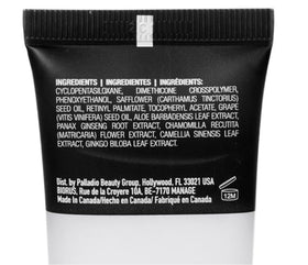 Palladio primer inside makeup bag with cosmetics, perfect for on-the-go touchups