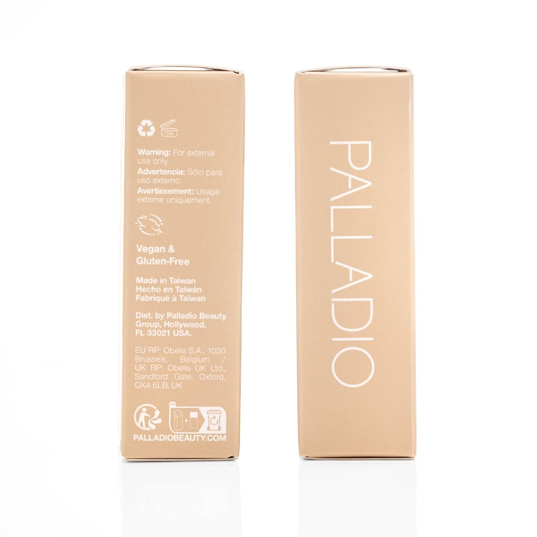 Palladio tube size and cap for scale, portability, and travel convenience