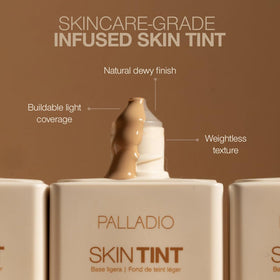 Palladio close-up texture droplet highlighting hydrating, dewy benefit