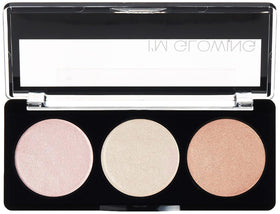 Palladio three shade pans close-up showing pearl, champagne, bronze for blendability
