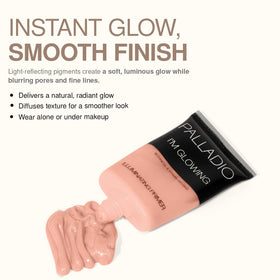 Palladio travel-size tube held in hand for portability benefit